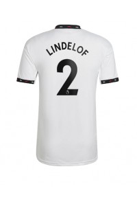 Manchester United Victor Lindelof #2 Fotballdrakt Borte Klær 2022-23 Korte ermer